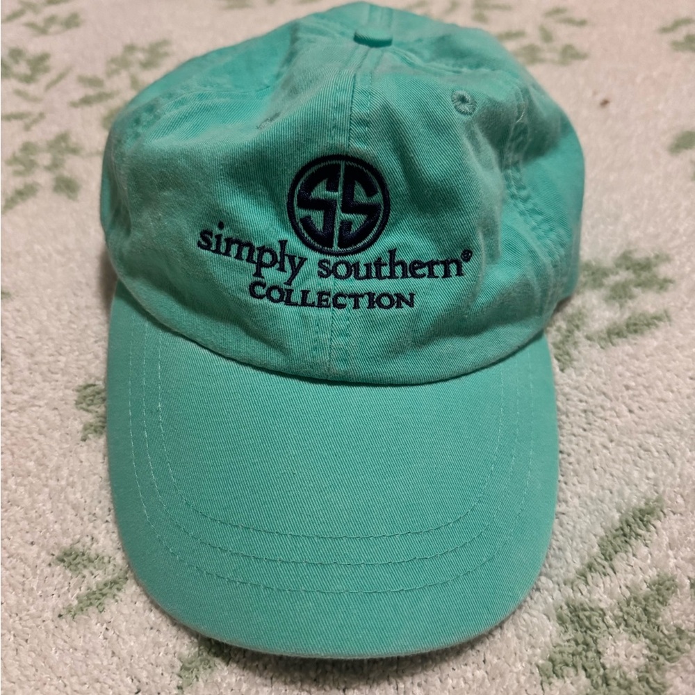 Simply Southern Aqua Hat with Embroidered Logo